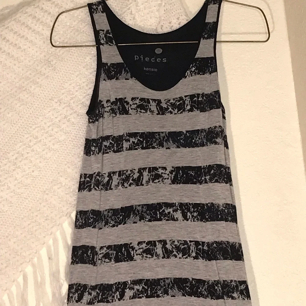 Striped Tank Maxi Dress in Black and White - Picture 6 of 8